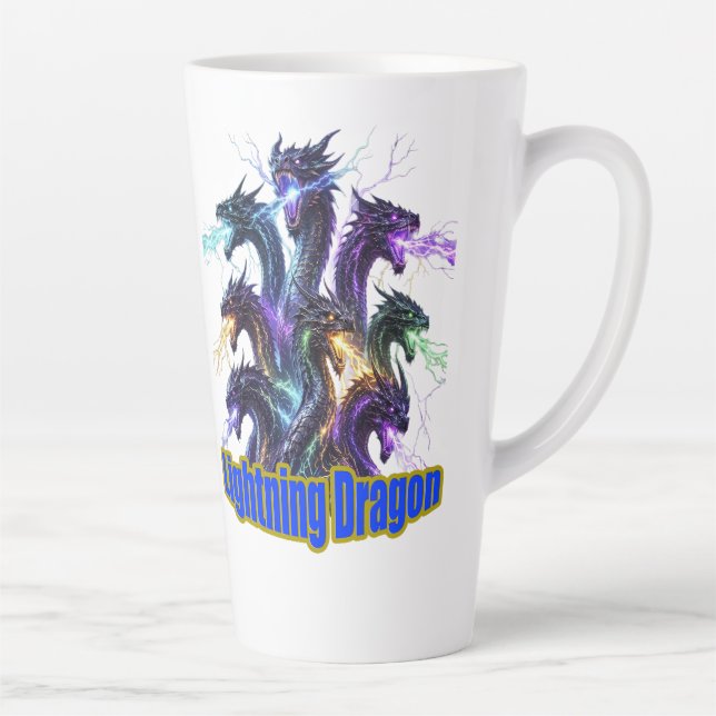 Seven-Headed Lightning Dragon Latte Mug (Right)