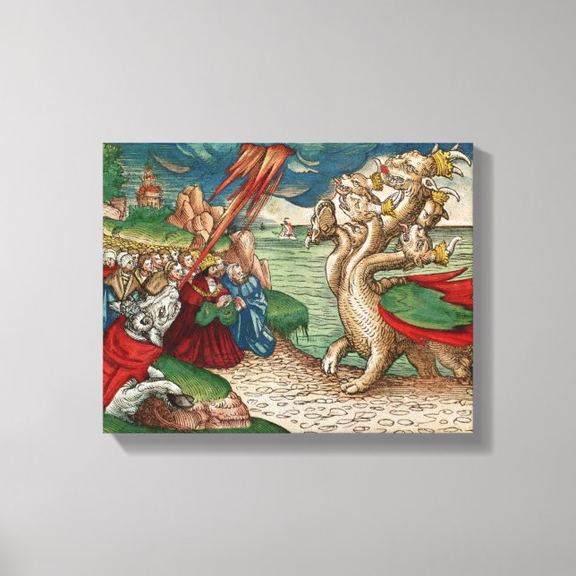 Seven-headed serpent from the Book of Canvas Print (Front)