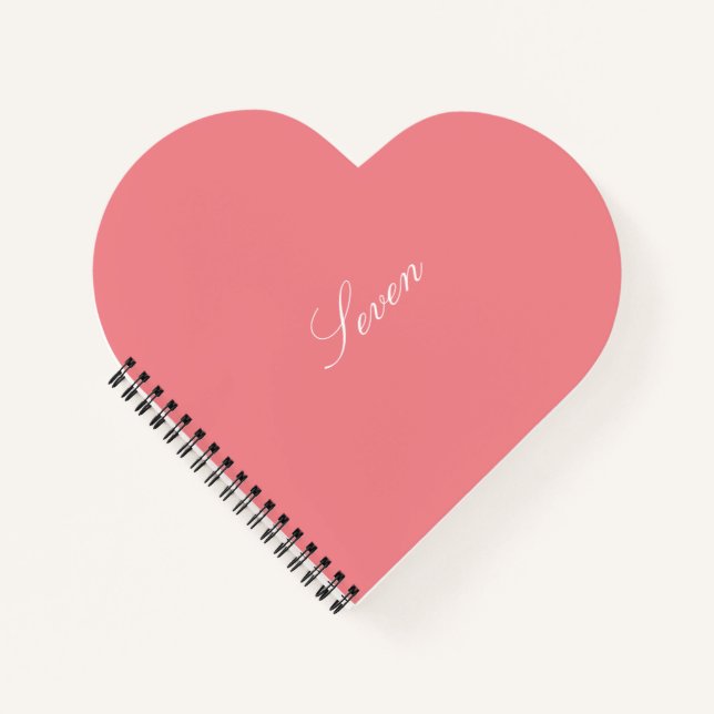 ‘Seven’ Heart Shaped Notebook (Front)