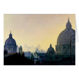 "Seven Hills" Cityscape Watercolor