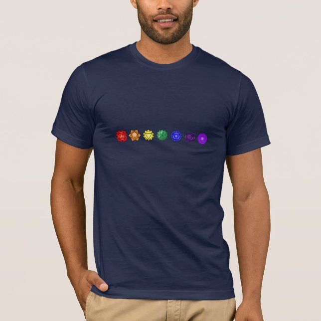 Seven Horizontal Chakras T-Shirt (Front)