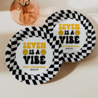Seven Is A Vibe Retro Seventh 7th Birthday Party