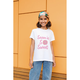 Seven Is So Sweet, Personalised 7th Birthday    T- T-Shirt