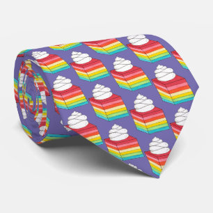 Seven Layer Retro Rainbow Gelatin Salad Dessert Tie