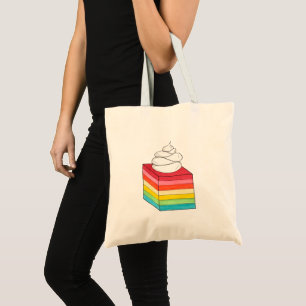 Seven Layer Retro Rainbow Gelatin Salad Dessert Tote Bag
