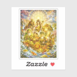 Seven Lucky Gods -Japanese Gods- colorful art