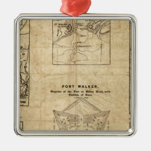 Seven maps from the New York Herald Metal Tree Decoration