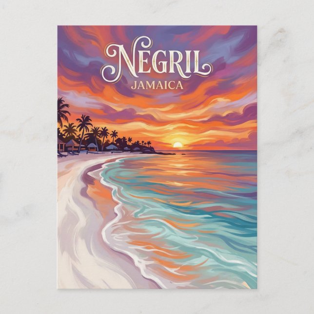 Seven Mile Beach Jamaica Postcard (Front)