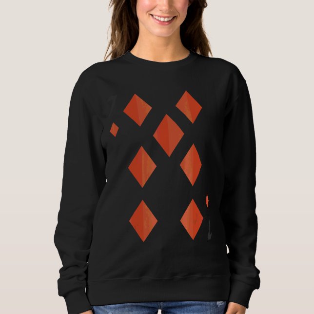 Seven Of Diamonds Deck Of Cards Halloween Group Co Sweatshirt (Front)
