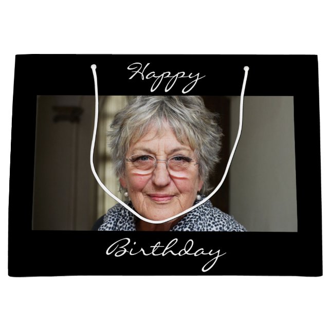 Seven Photo Personalised Gift Bag (Front)