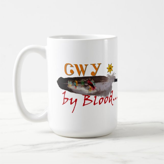 Seven Pointed Star Cherokee by Blood Design Coffee Mug (Left)