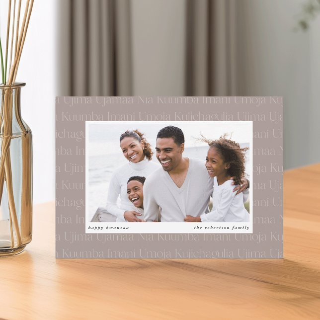 Seven Principles Horizontal Photo Kwanzaa Holiday Card (Creator Uploaded)