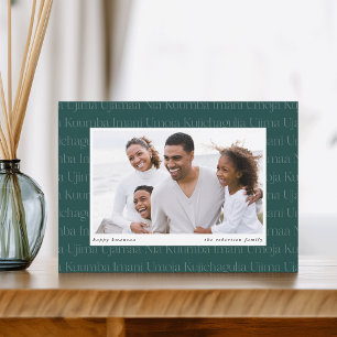 Seven Principles Horizontal Photo Kwanzaa Holiday Card