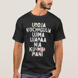 Seven Principles Of Kwanzaa African American Holid T-Shirt