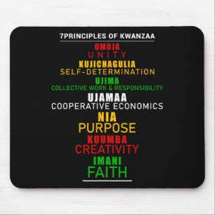 Seven Principles Of Kwanzaa Christmas Afro-america Mouse Pad