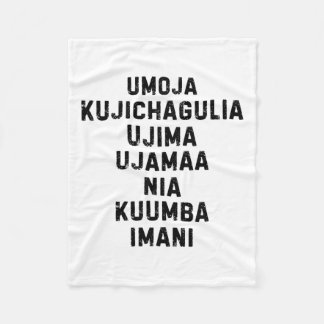 Seven Principles Of Kwanzaa Happy Kwanzaa 5  Fleece Blanket