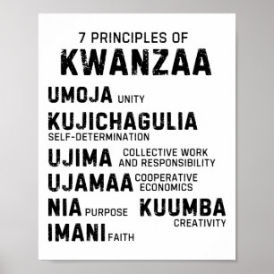 Seven Principles Of Kwanzaa Happy Kwanzaa 9  Poster