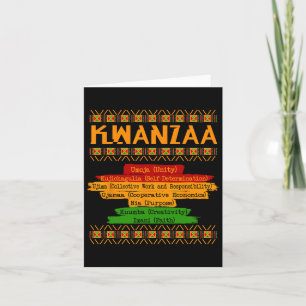 Seven Principles Of Kwanzaa Proud African American Card