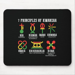 Seven Principles Of Kwanzaa Proud African American Mouse Pad