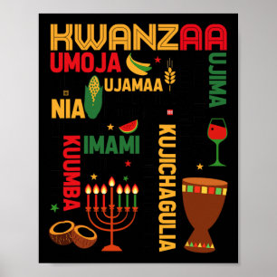 Seven Principles Of Kwanzaa Proud African American Poster
