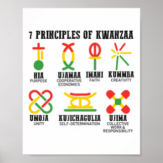 Seven Principles Of Kwanzaa Proud African American Poster