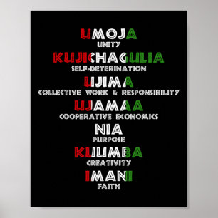 Seven Principles Of Kwanzaa Proud African American Poster