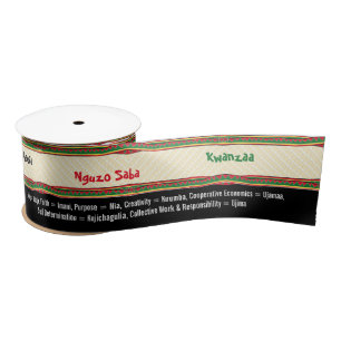 Seven Principles of Kwanzaa Satin Ribbon