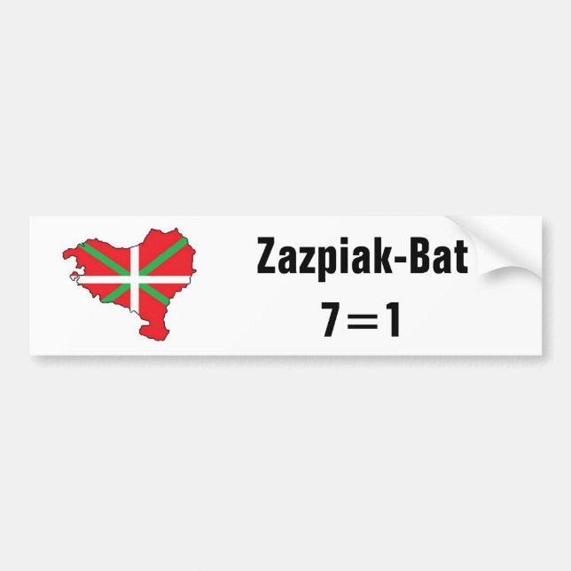 Seven Provinces One Basque Country Bumper Sticker (Front)