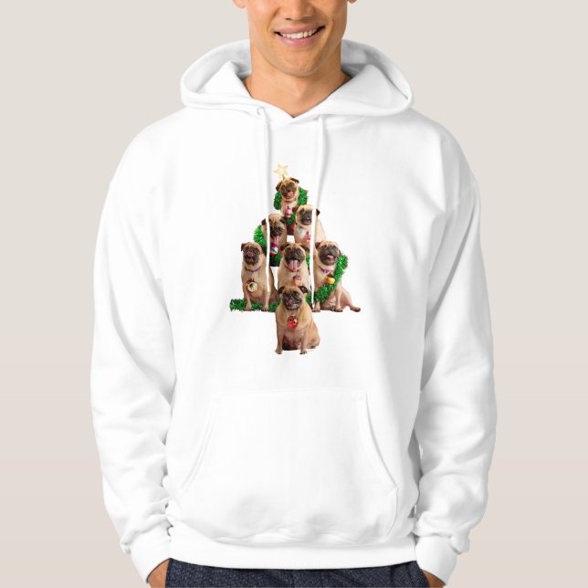 Seven Pugs-a-Posing Hoodie (Front)