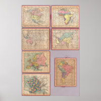 Seven Puzzle Maps of the World