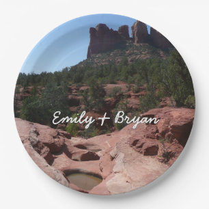 Seven Sacred Pools in Sedona Arizona Paper Plate