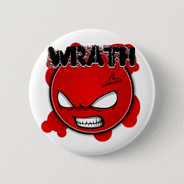 Seven Sins Faces - Wrath 6 Cm Round Badge (Front)