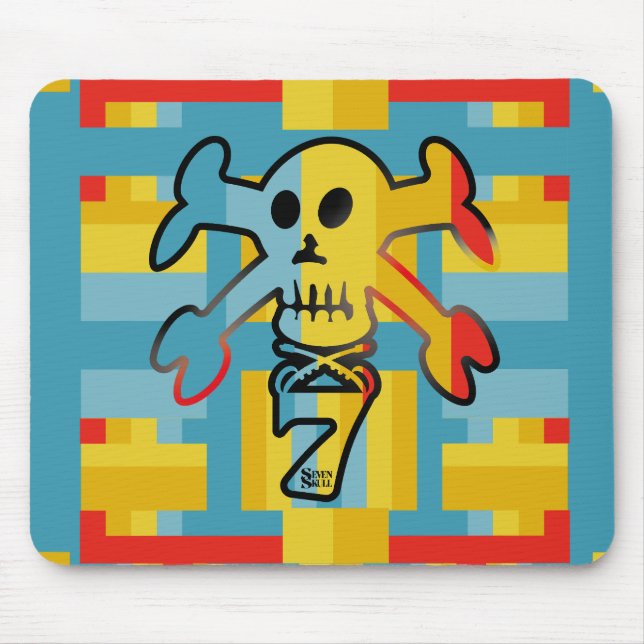 SEVEN SKULL BY MASANSER PIXELAT MOUSE PAD (Front)