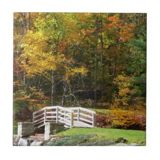 Seven Springs Fall Bridge I Autumn Landscape Tile