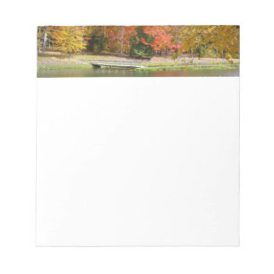 Seven Springs Fall Bridge III Autumn Landscape Notepad