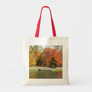 Seven Springs Fall Bridge III Autumn Landscape Tote Bag
