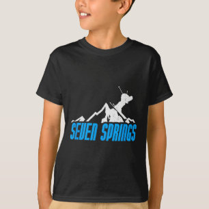 Seven Springs Skiing Snowboarding France Resort Di T-Shirt