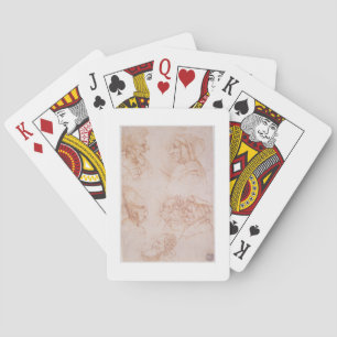 Seven Studies of Grotesque Faces (red chalk on pap Playing Cards