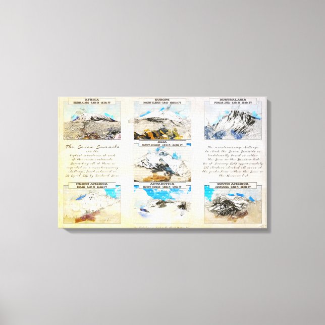 Seven Summits Canvas Print (Front)