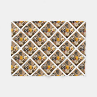 Seven Trumpeter Pigeons Fleece Blanket