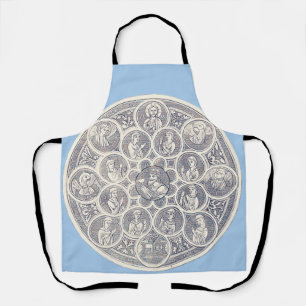 Seven virtues and Jesus Christ Apron