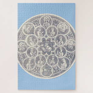 Seven virtues and Jesus Christ Jigsaw Puzzle