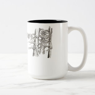 Seven vs Four Tree Art Two-Tone Coffee Mug