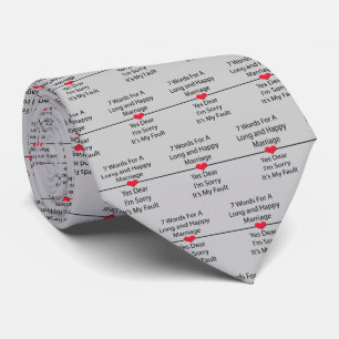 Seven Words For a Long and Happy Marriage Tie