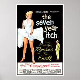 Seven Year Itch Retro Marilyn Monroe Movie Poster