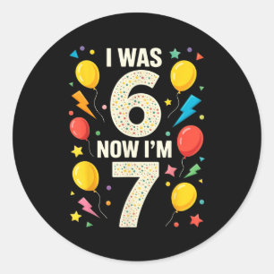 Seven Year Old Birthday 7 Year Old For Kids Girls  Classic Round Sticker