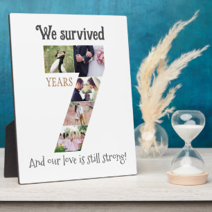 Seven Year Wedding Anniversary Plaque