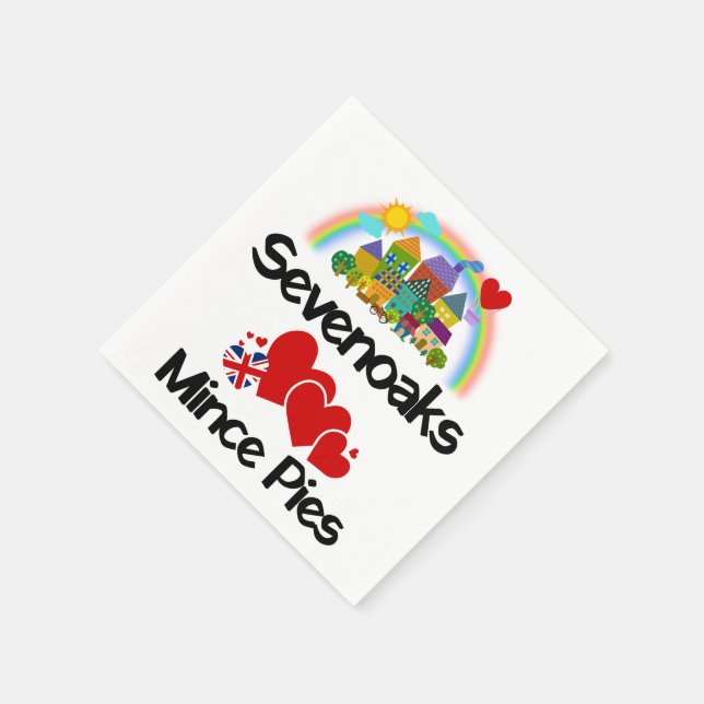 Sevenoaks, Kent UK Loves Mince Pies Napkin (Corner)