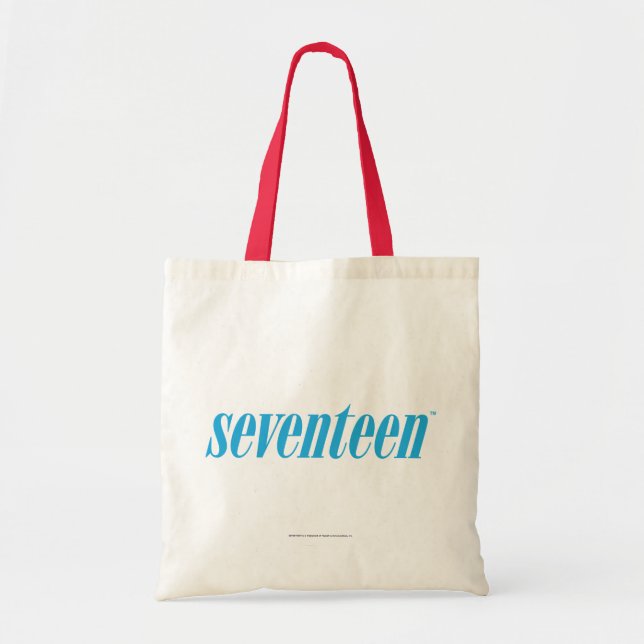 Seventeen Logo-Aqua Tote Bag (Front)