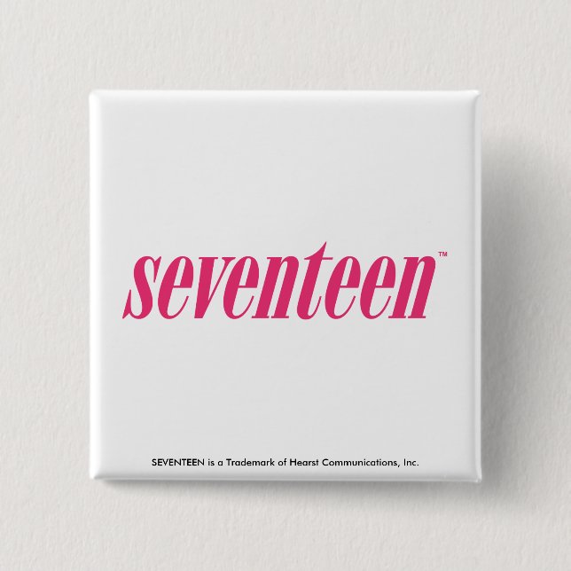 Seventeen Logo-Magenta 15 Cm Square Badge (Front)